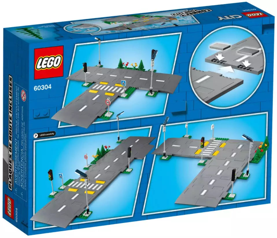 Box Rückseite: LEGO City 60304 Straßenkreuzung mit Ampeln