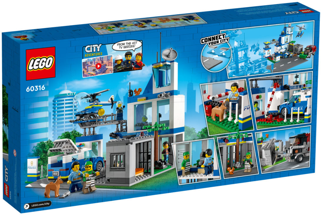 Box Rückansicht: LEGO City 60316 Polizeistation