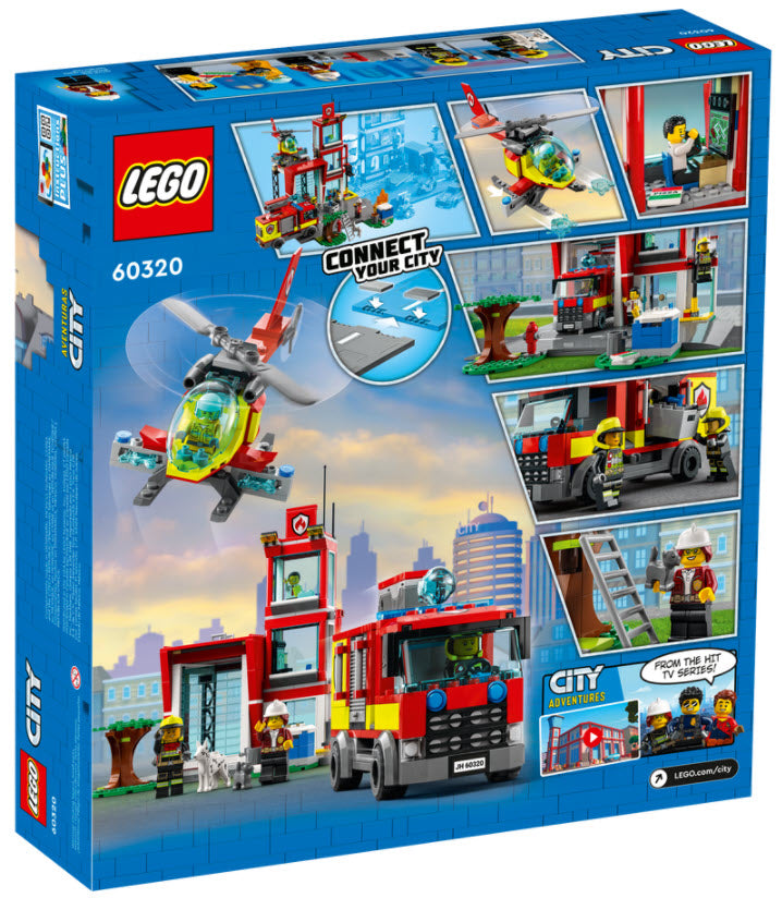 Box Rückansicht: LEGO City 60320 Feuerwache