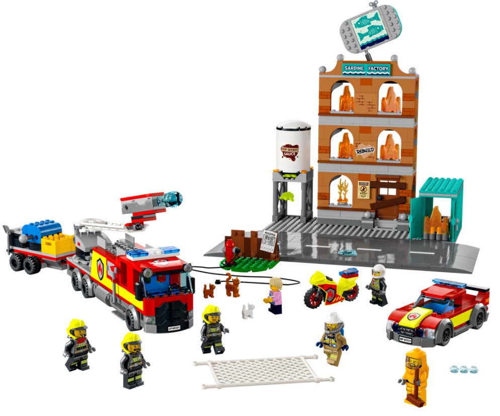 Inhalt: LEGO City 60321 Feuerwehreinsatz mit Löschtruppe