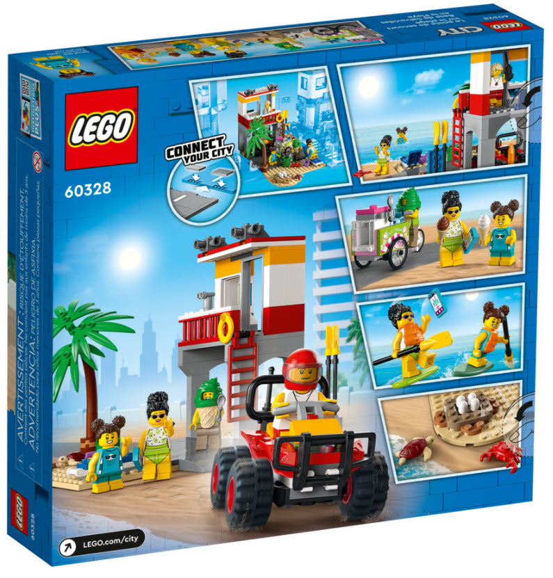 Box Rückansicht: LEGO City 60328 Rettungsschwimmer-Station