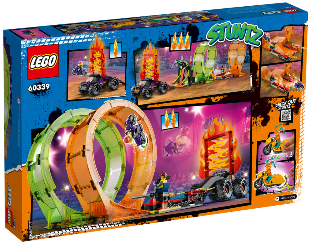 Box Rückseite: LEGO City 60339 Stuntshow-Doppellooping