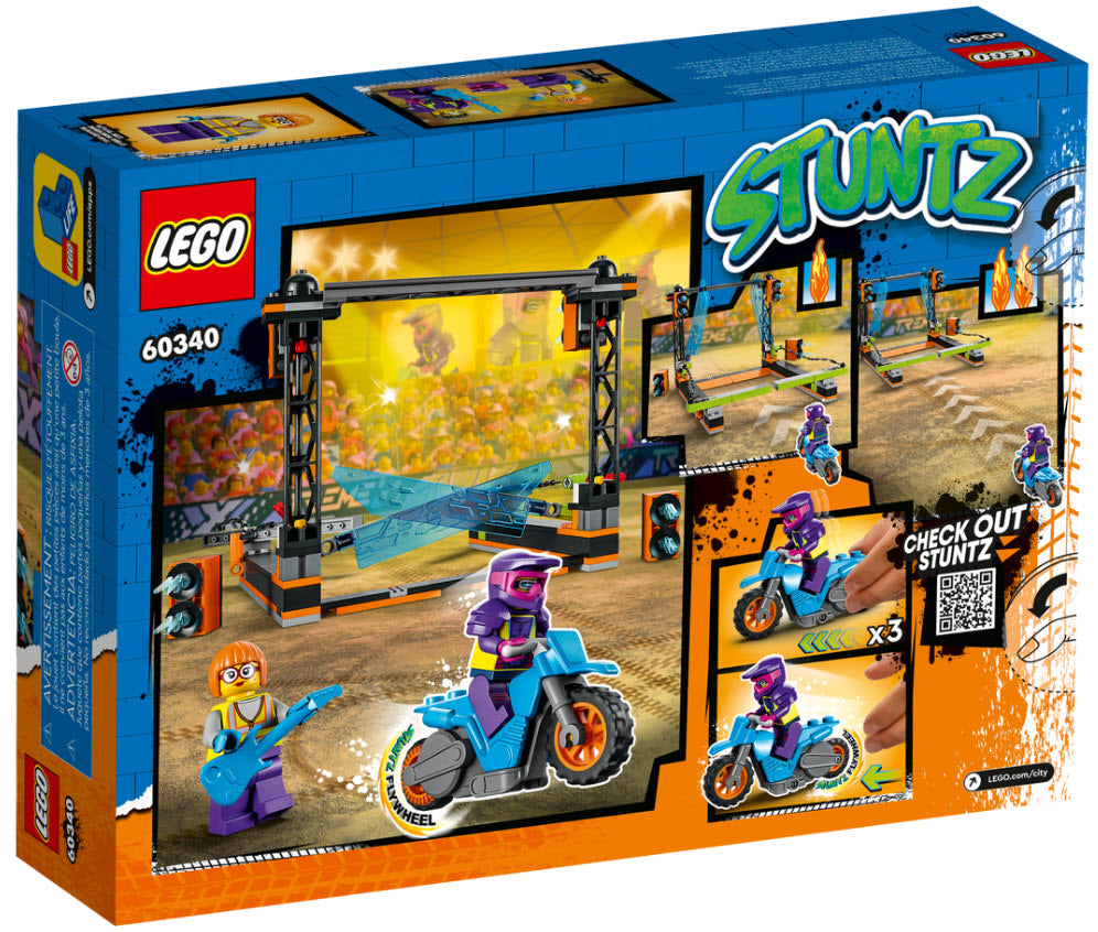 Box Rückseite: LEGO City 60340 Hindernis-Stuntchallenge