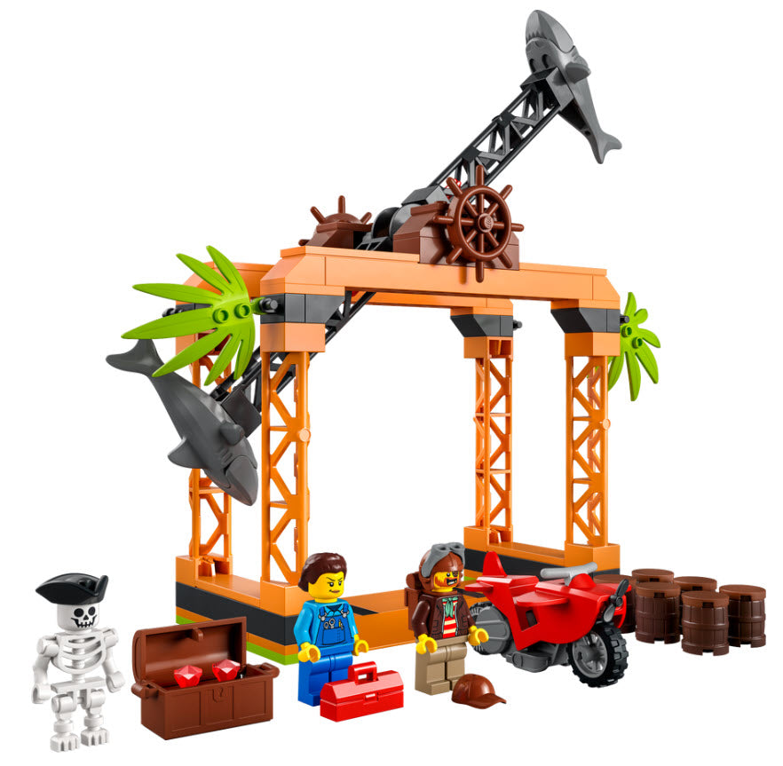 Inhalt: LEGO City 60342 Haiangriff-Stuntchallenge