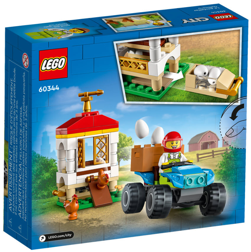 Box Rückseite: LEGO City 60344 Hühnerstall