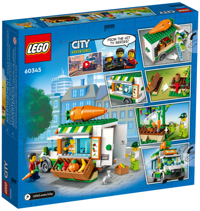Box Rückseite: LEGO City 60345 Gemüse-Lieferwagen