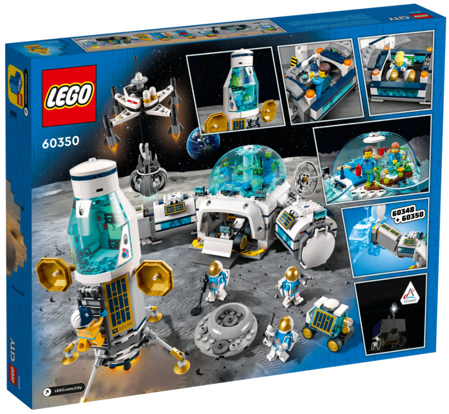 Box Rückansicht: LEGO City 60350 Mond-Forschungsbasis