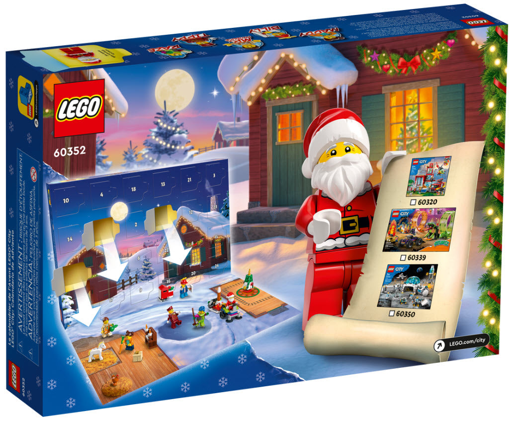 Box Rückseite: LEGO City 60352 Adventskalender 2022