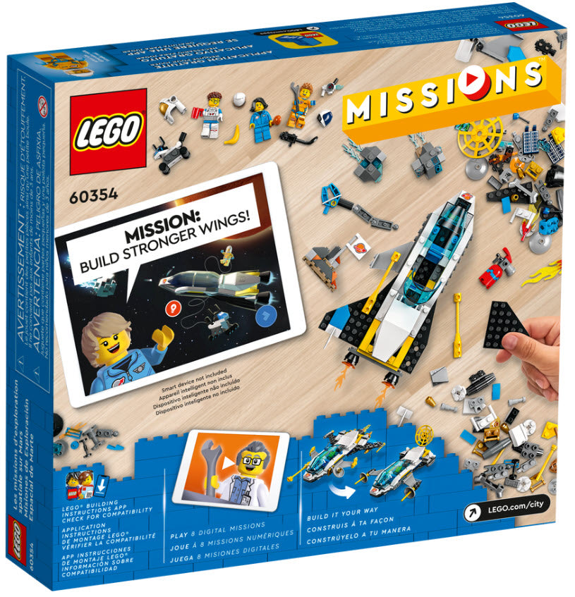 Box Rückseite: LEGO City 60354 Erkundungsmissionen im Weltraum