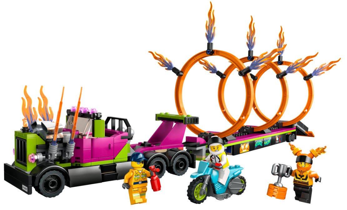 Inhalt: LEGO City 60357 Stunttruck mit Feuerreifen-Challenge