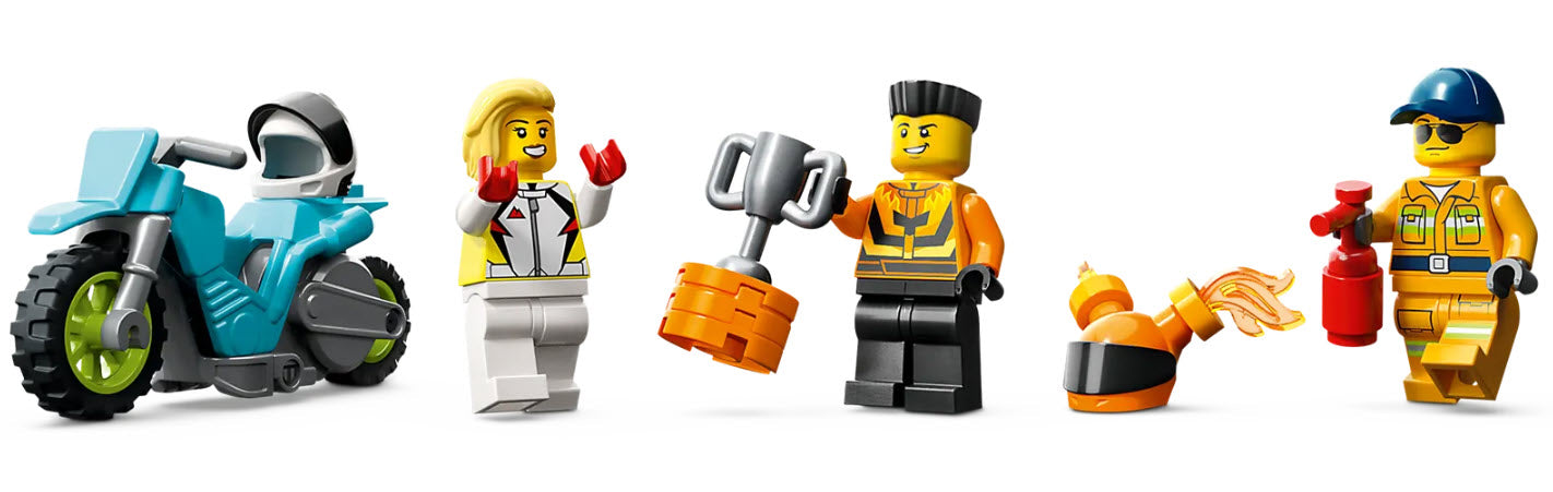 Minifiguren: LEGO City 60357 Stunttruck mit Feuerreifen-Challenge