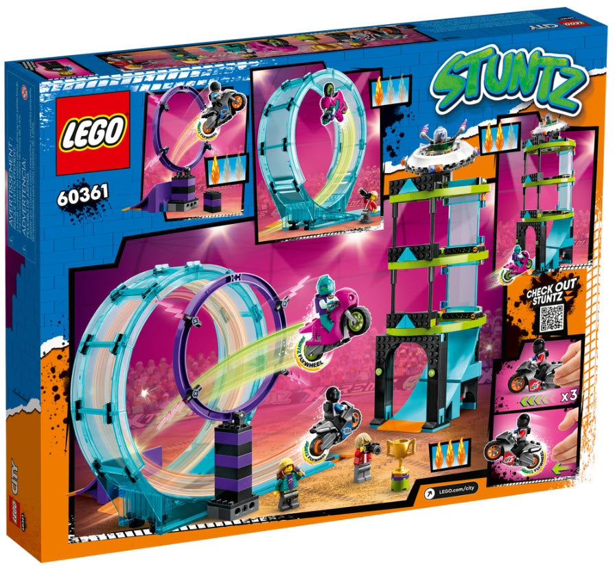 Box Rückansicht: LEGO City 60361 Ultimative Stuntfahrer-Challenge