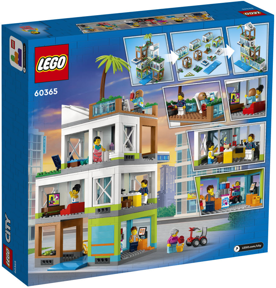 Box Rückansicht: LEGO City 60365 Appartementhaus