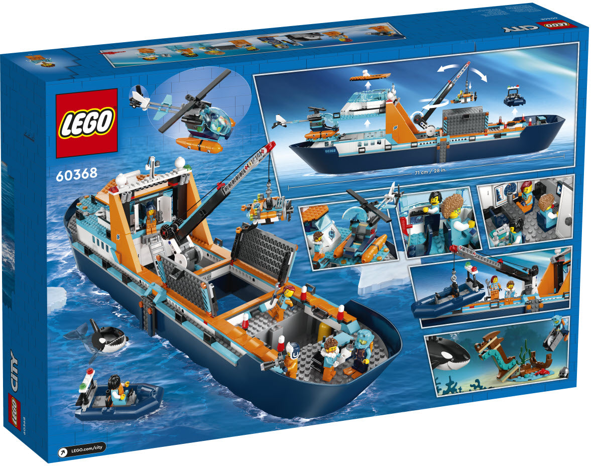 Box Rückansicht: LEGO City 60368 Arktis-Forschungsschiff
