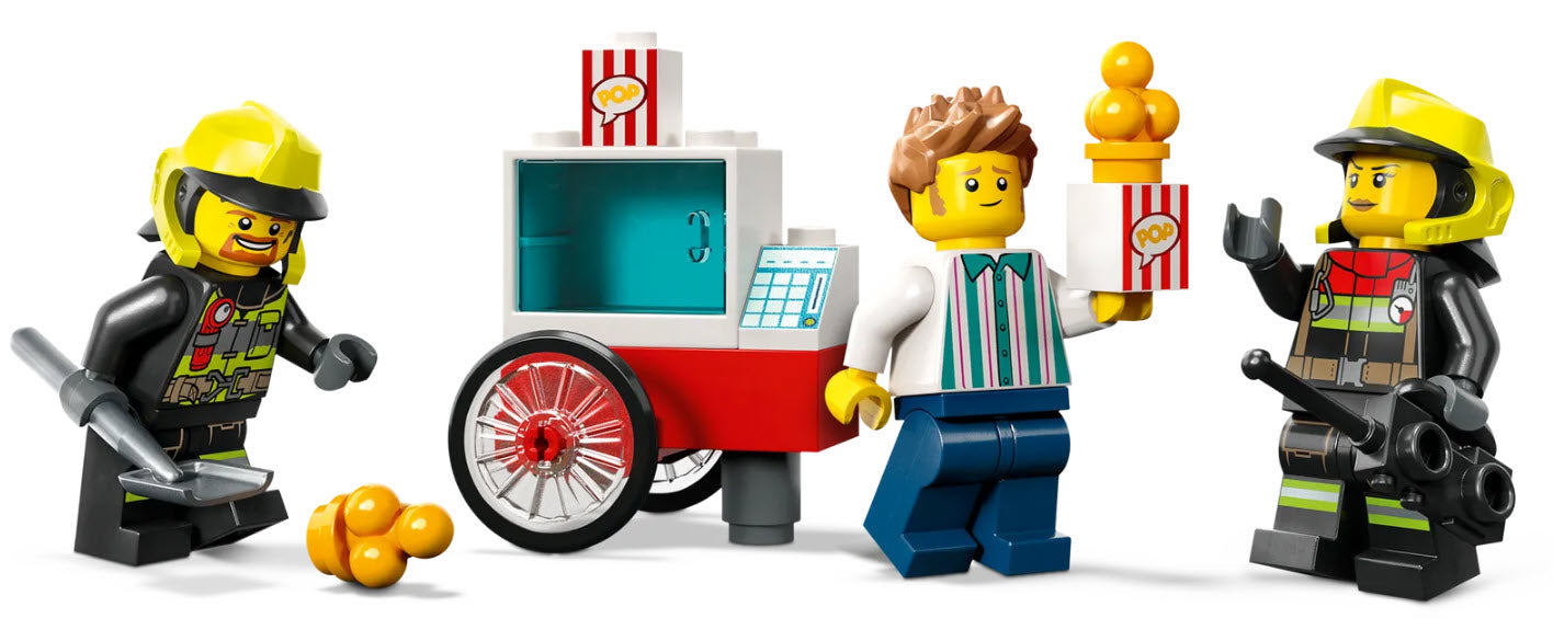 Minifiguren: LEGO City 60375 Feuerwehrstation und Löschauto