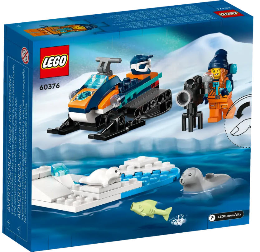 Box Rückansicht: LEGO City 60376 Arktis-Schneemobil