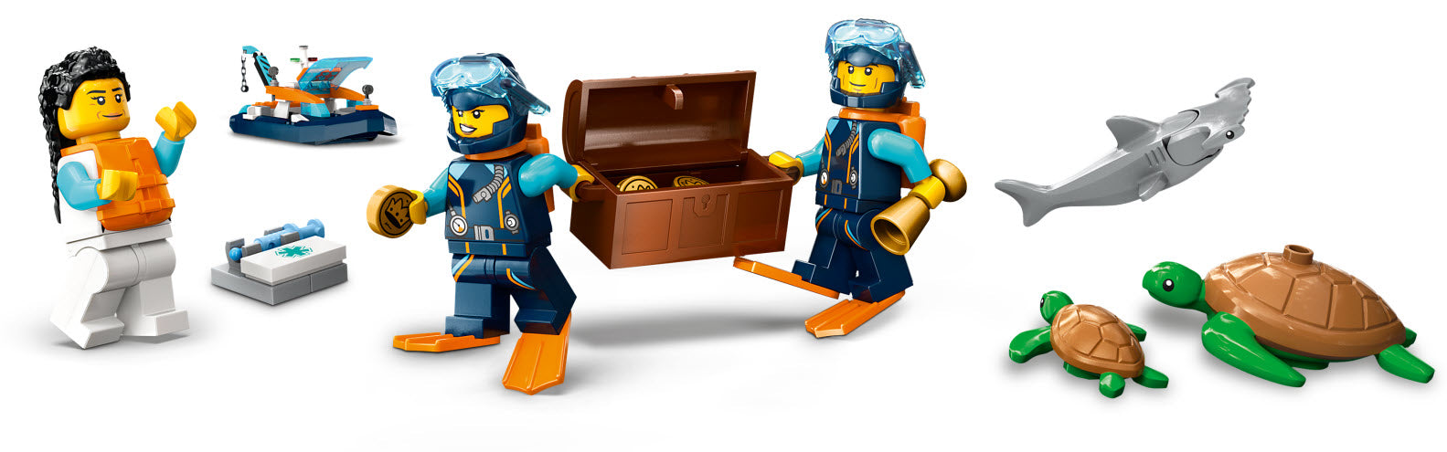 Minifiguren: LEGO City 60377 Meeresforscher-Boot