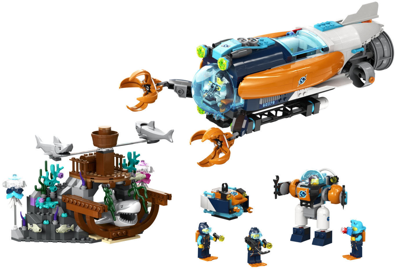 Inhalt: LEGO City 60379 Forscher-U-Boot