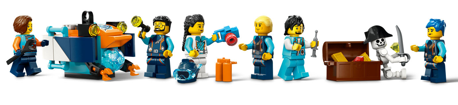 Minifiguren: LEGO City 60379 Forscher-U-Boot