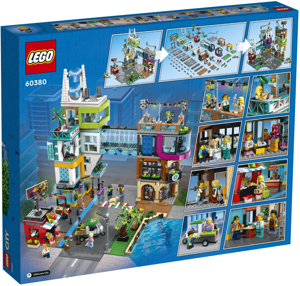 Box Rückansicht: LEGO City 60380 Stadtzentrum