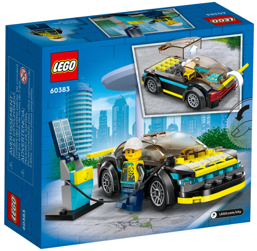 Box Rückansicht: LEGO City 60383 Elektro-Sportwagen