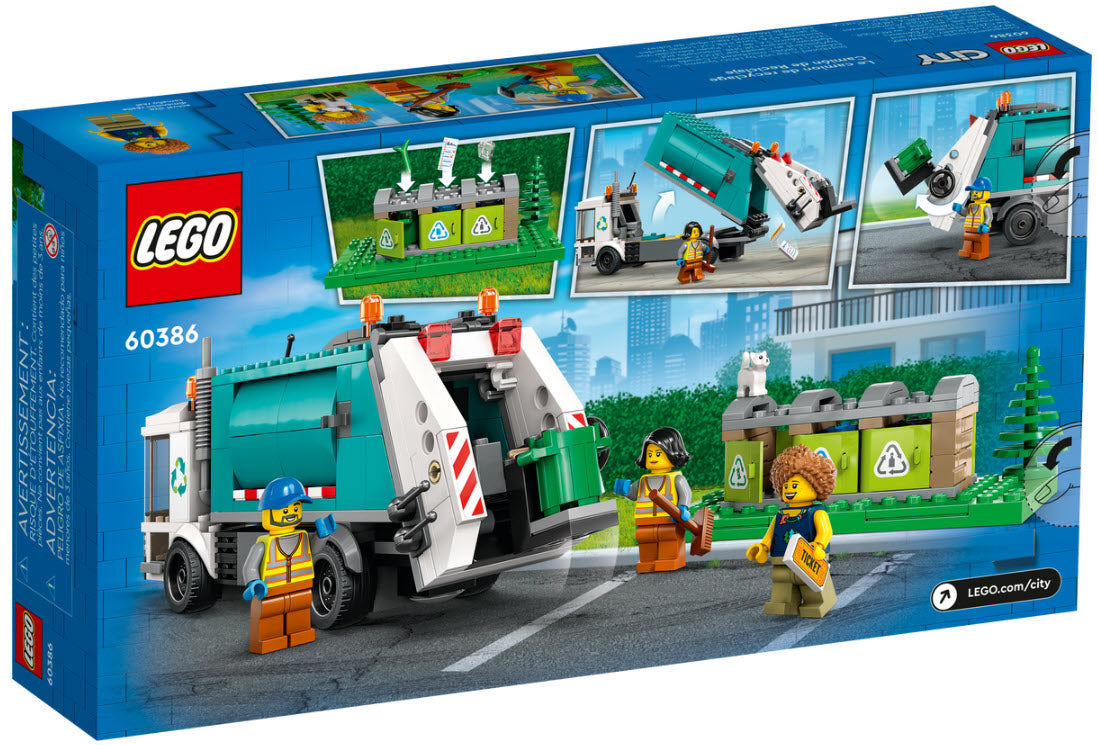 Box Rückansicht: LEGO City 60386 Müllabfuhr