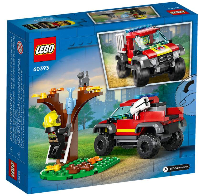 Box Rückansicht: LEGO City 60393 Feuerwehr-Pickup