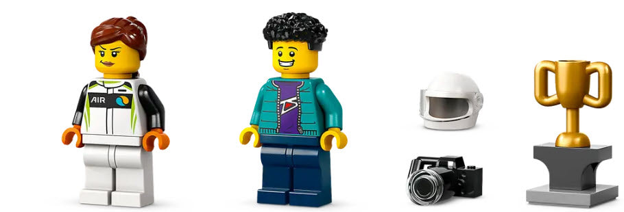 Minifiguren: LEGO City 60399 Rennwagen
