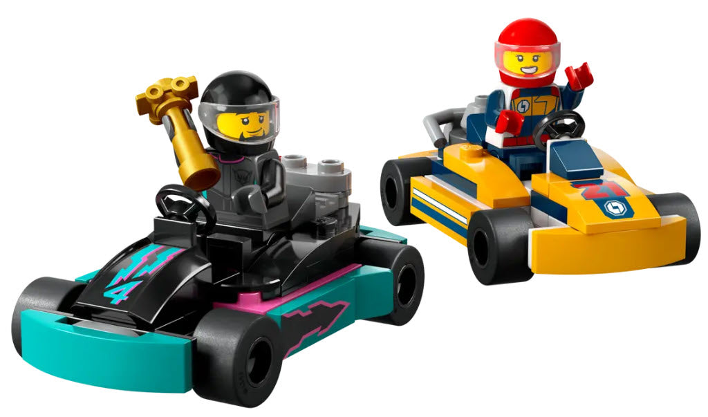 Inhalt: LEGO City 60400 Go-Karts mit Rennfahrern