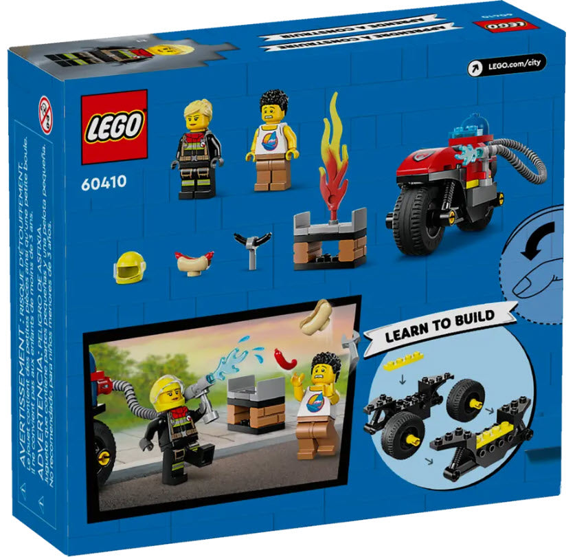 Box Rückansicht: LEGO City 60410 Feuerwehrmotorrad