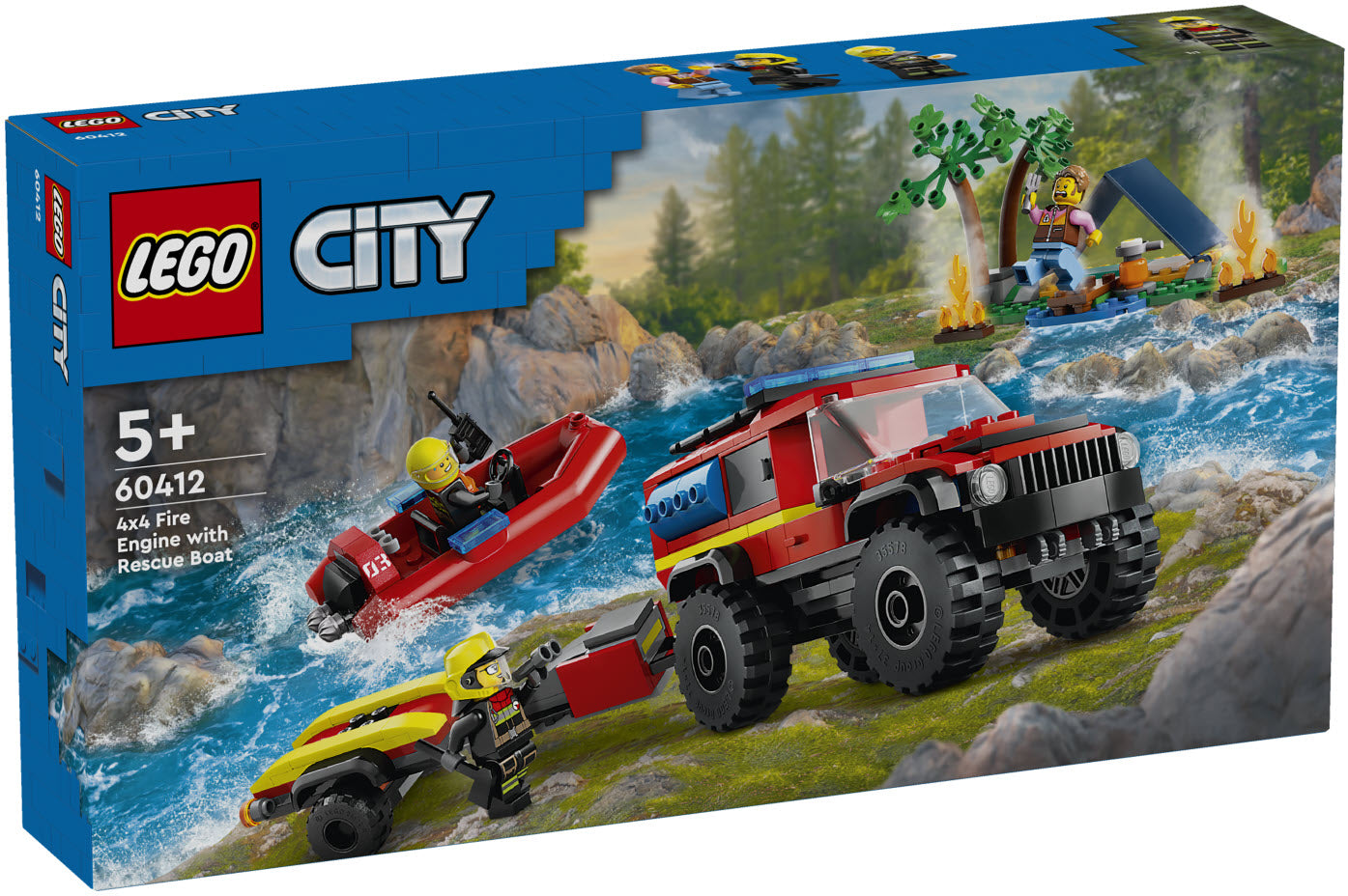 LEGO City 60412 Feuerwehrgeländewagen mit Rettungsboot