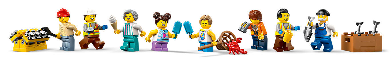 Minifiguren: LEGO City 60422 Hafen mit Frachtschiff