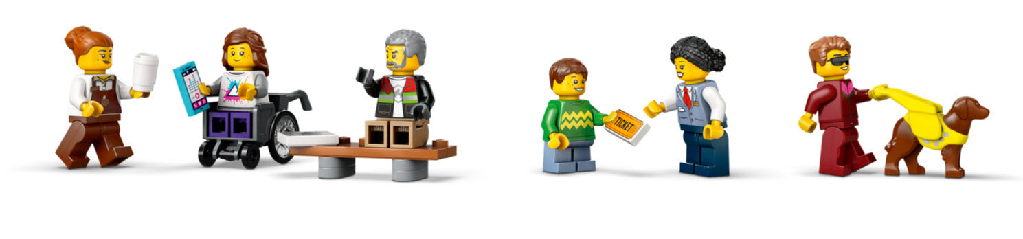 Minifiguren: LEGO City 60423 Straßenbahn mit Haltestelle