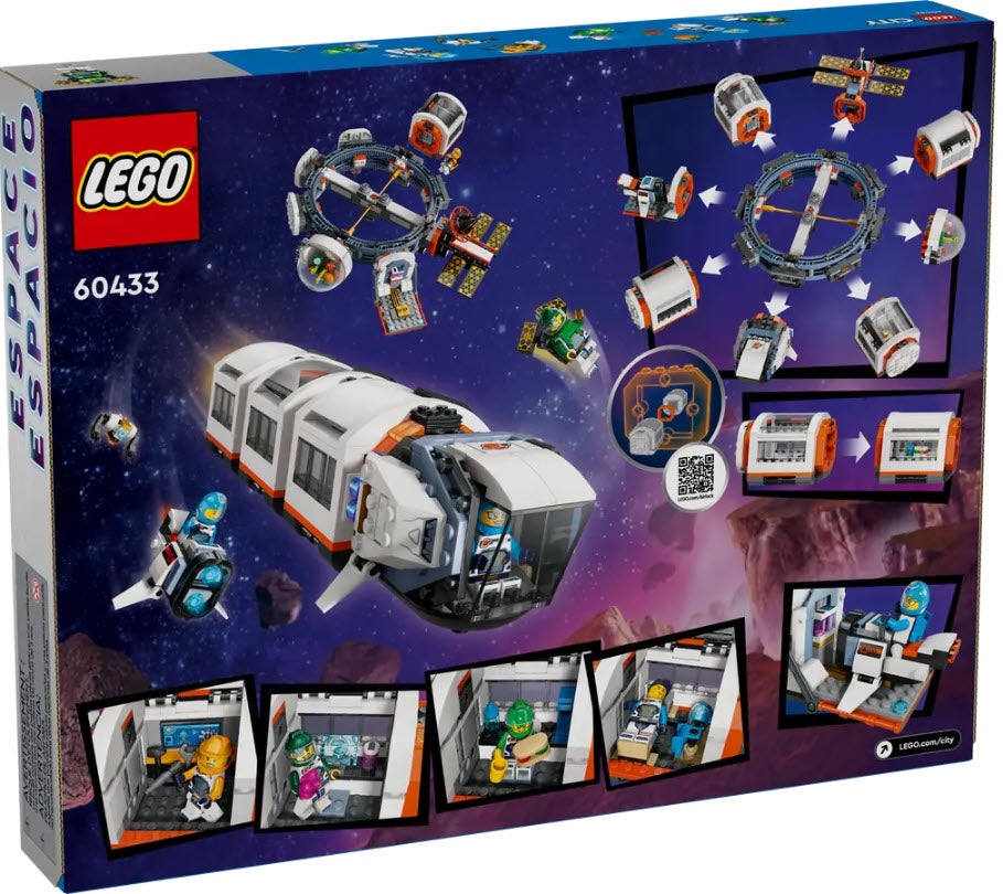 Box Rückansicht: LEGO City 60433 Modulare Raumstation