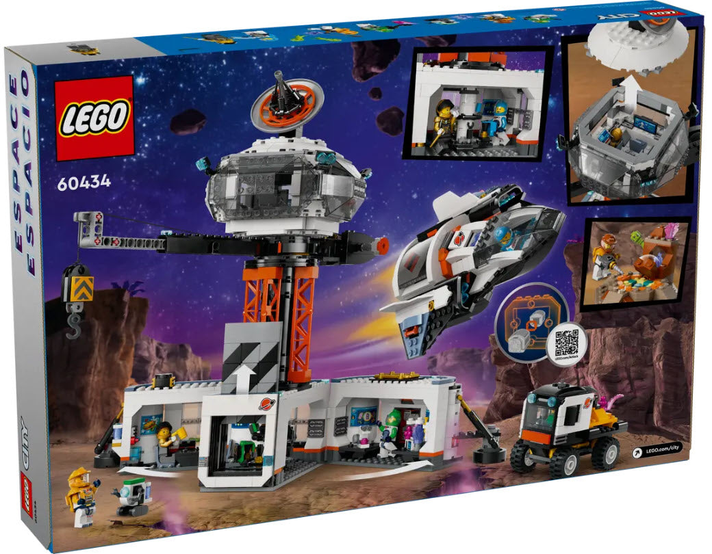 Box Rückansicht: LEGO City 60434 Raumbasis mit Startrampe