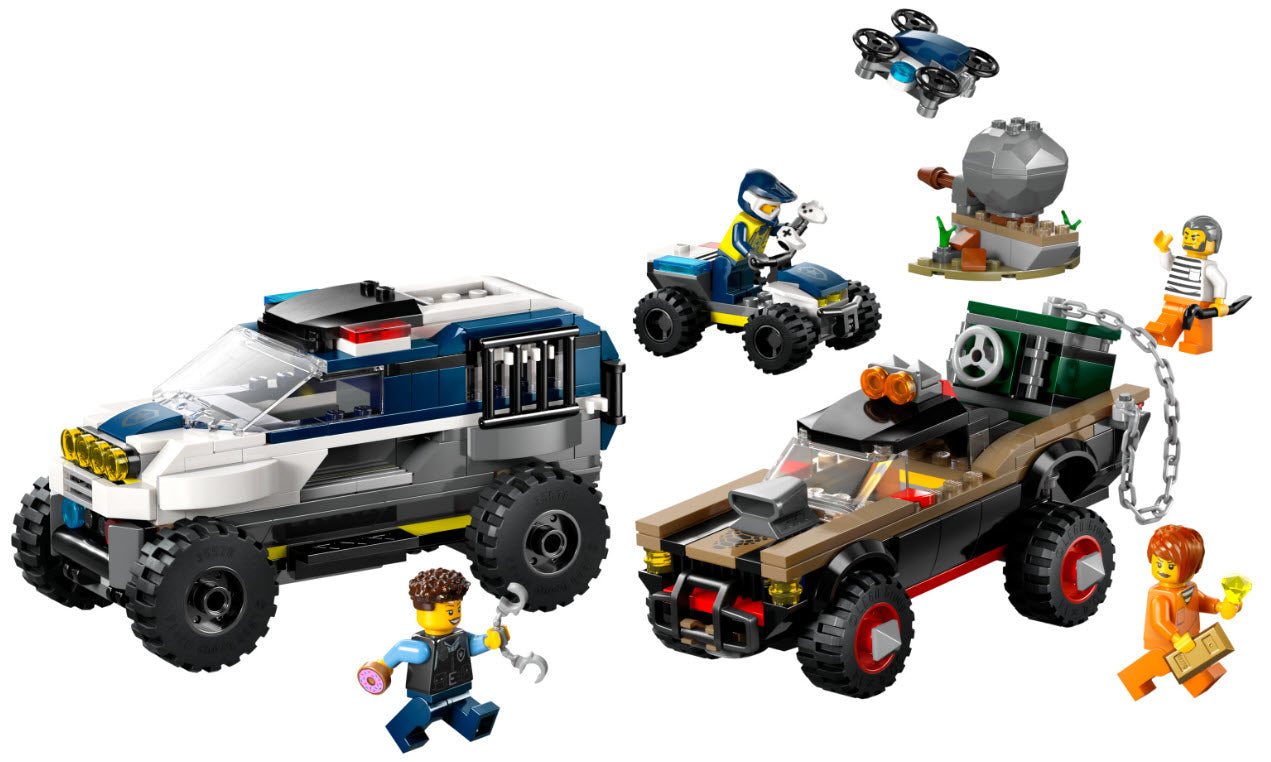 Inhalt: LEGO City 60449 Verfolgungsjagd im Polizeigeländewagen