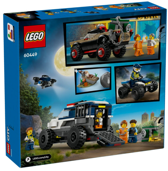 Box Rückansicht: LEGO City 60449 Verfolgungsjagd im Polizeigeländewagen