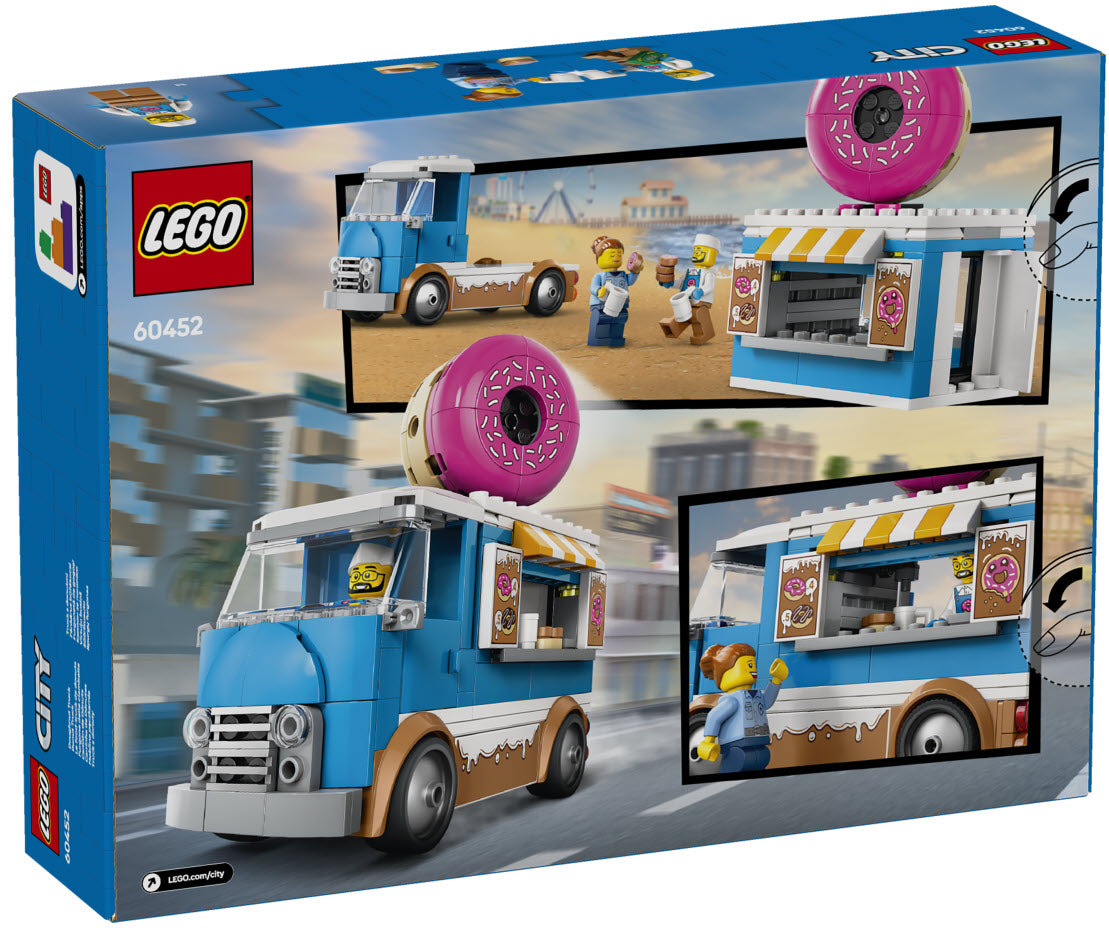 Box Rückseite: LEGO City 60452 Donut Truck