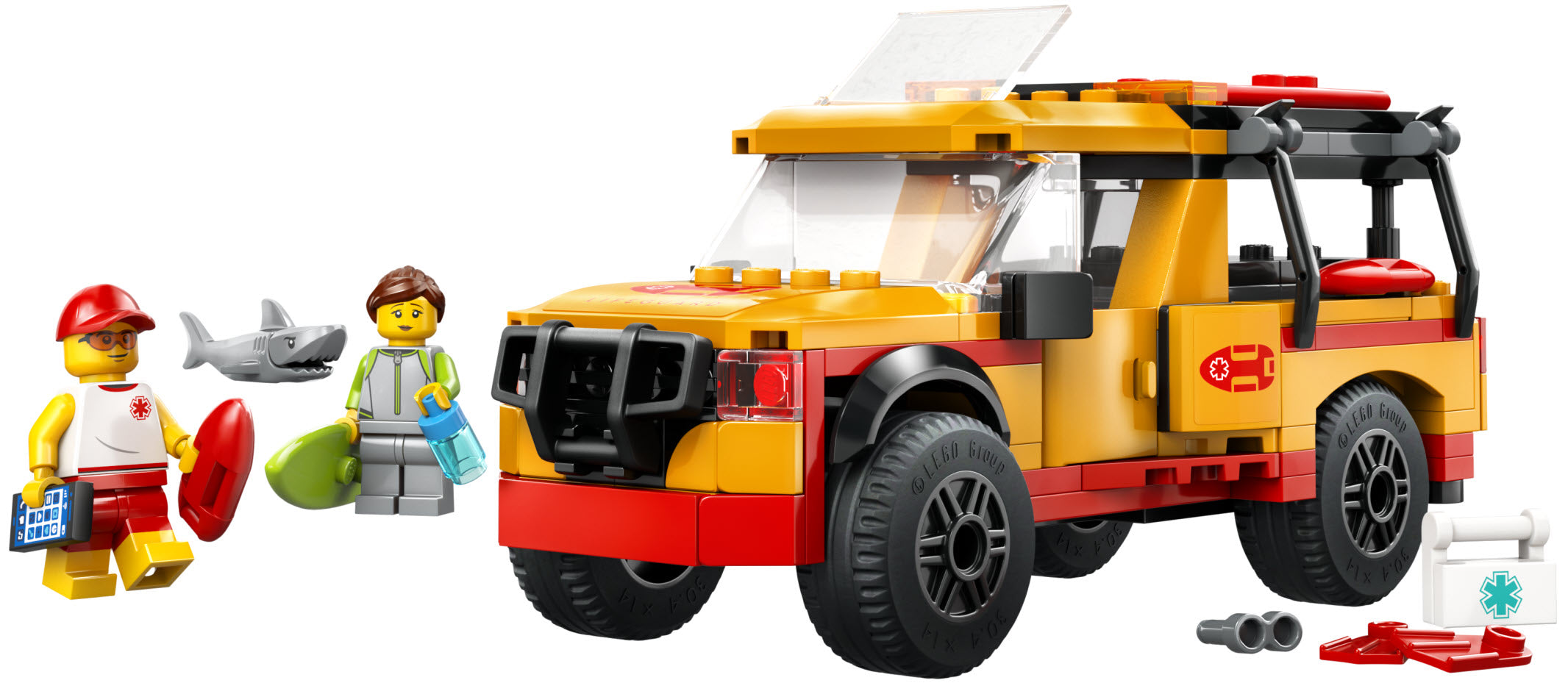Inhalt: LEGO City 60453 Einsatzfahrzeug der Rettungsschwimmer