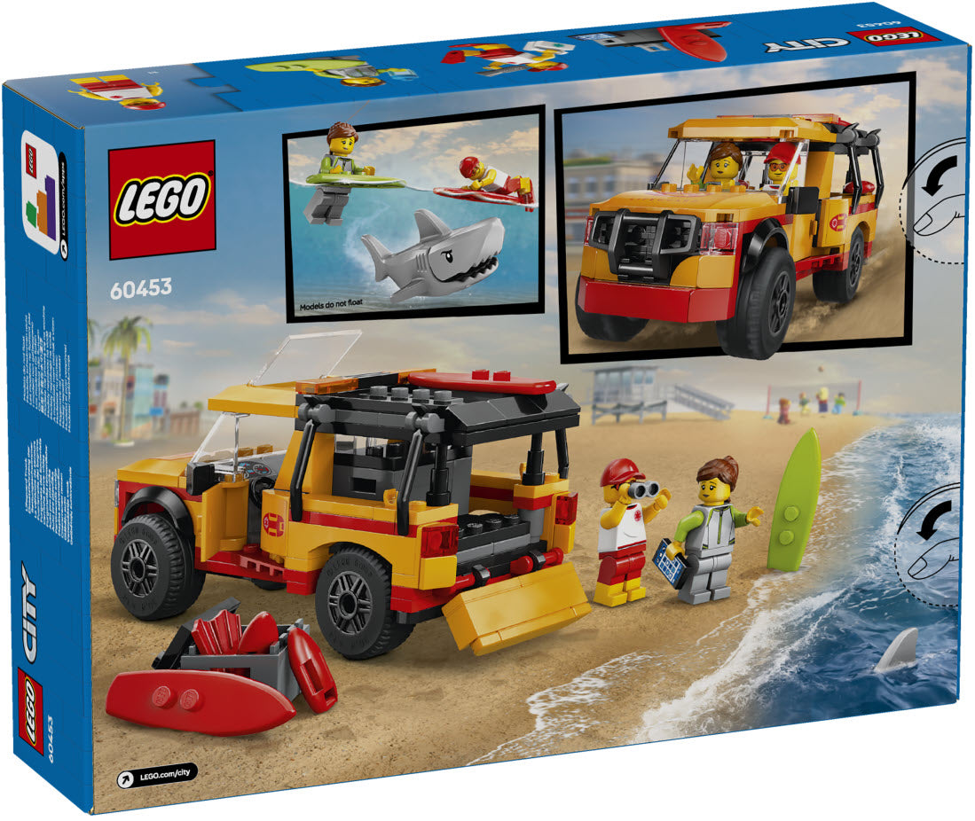Box Rückseite: LEGO City 60453 Einsatzfahrzeug der Rettungsschwimmer