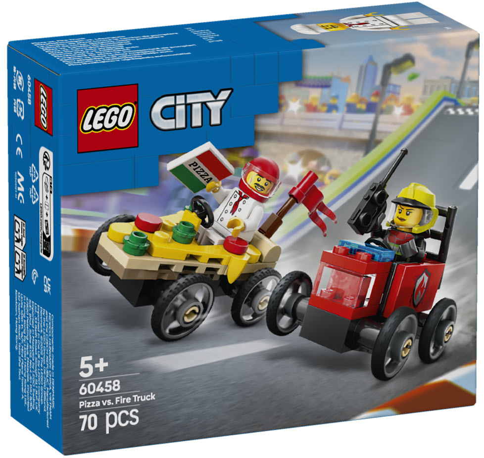 LEGO City 60458 Pizzalieferwagen vs. Löschauto
