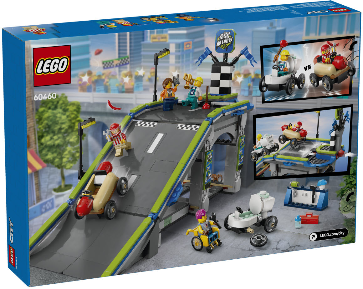 Box Rückseite: LEGO City 60460 Keine Limits: Seifenkistenrennen mit Rampe