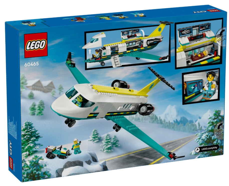 Box Rückseite: LEGO City 60465 Notfallrettungsflugzeug