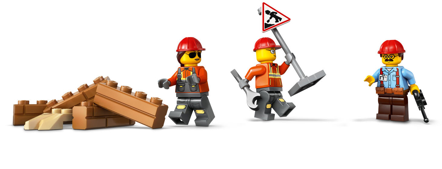 Minifiguren: LEGO City 60466 Gelber Bulldozer