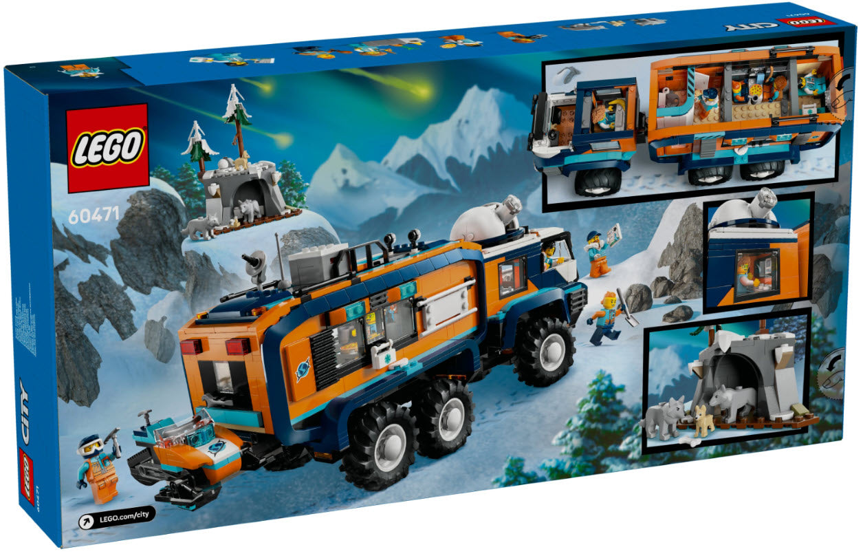 Box Rückseite: LEGO City 60471 Arktis-Truck mit Labor