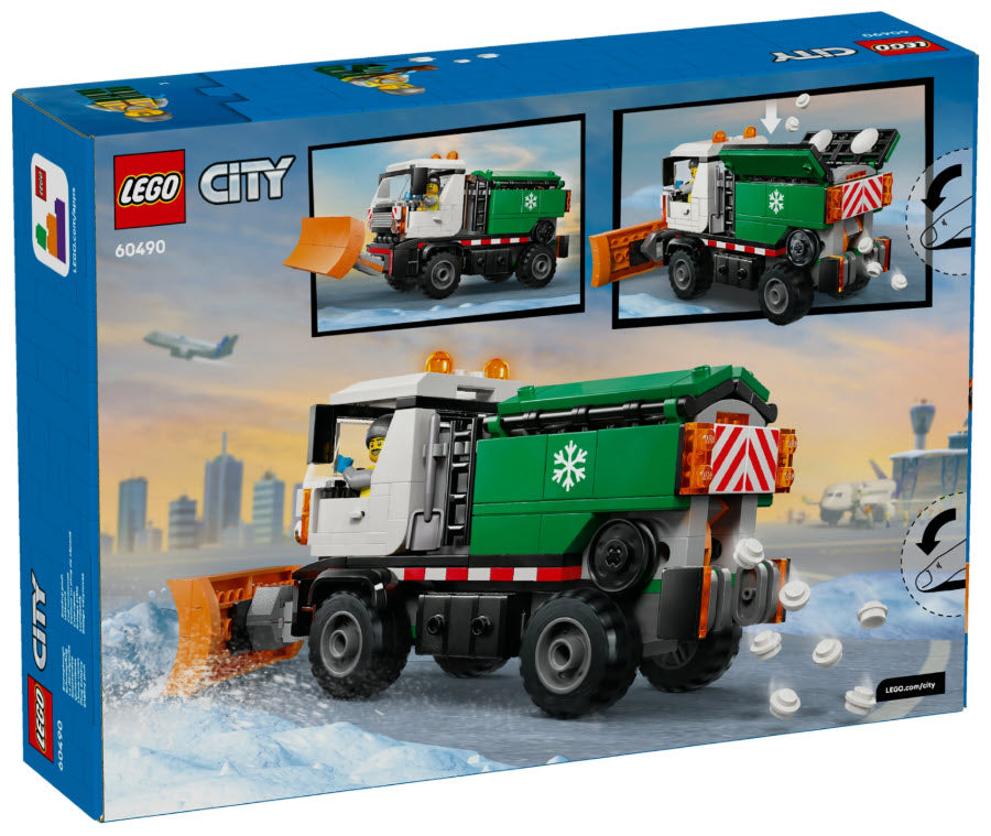 Box Rückseite: LEGO City 60490 Schneepflug