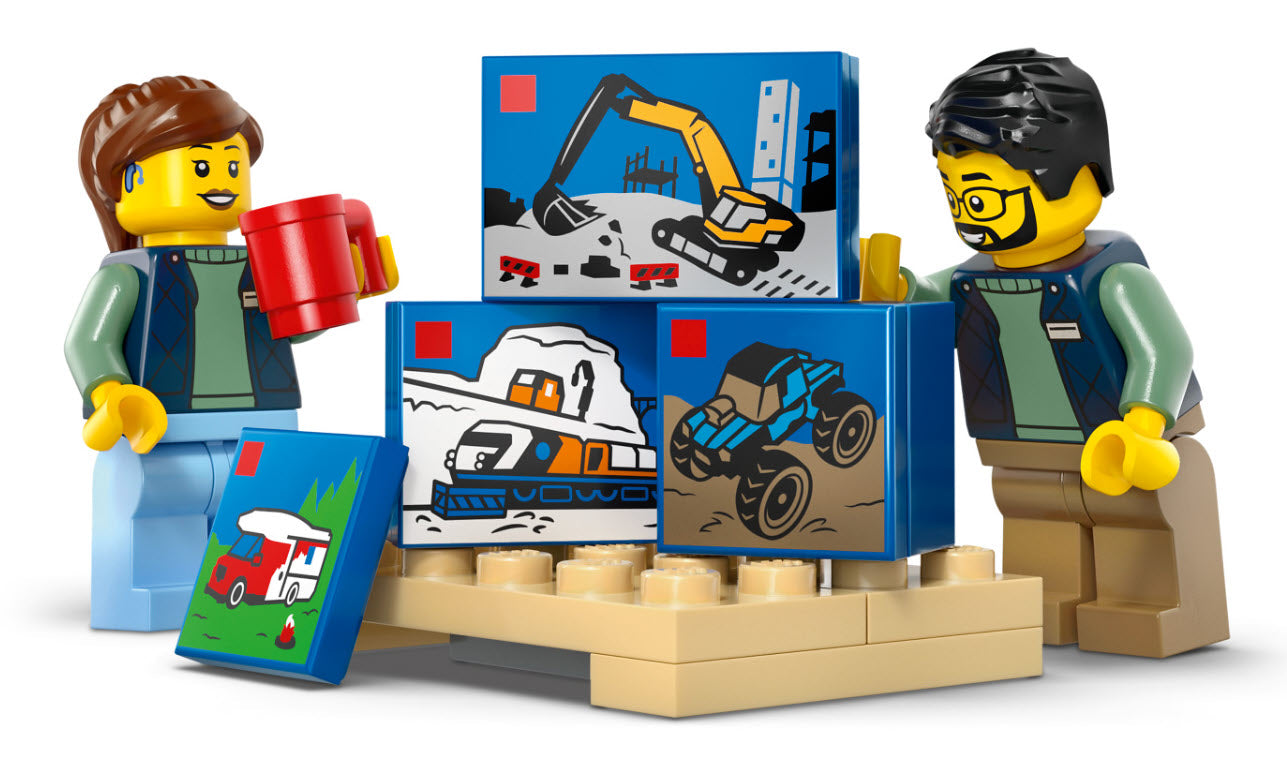 Minifiguren: LEGO City 60500 Der LEGO® Lieferwagen