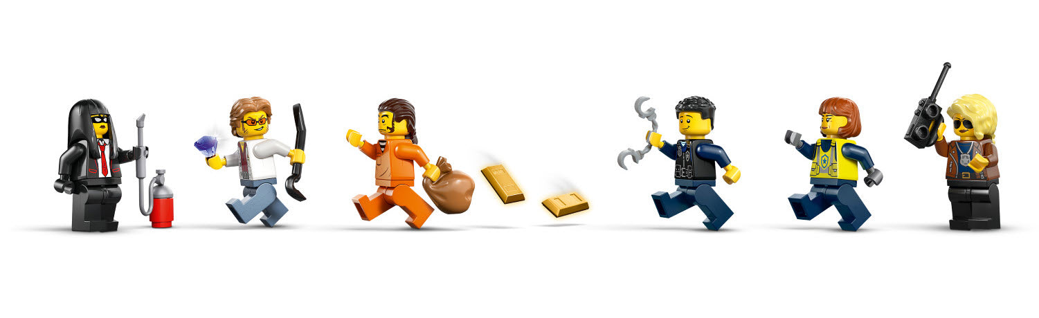Minifiguren: LEGO City 60508 Überfall auf den Polizeizug