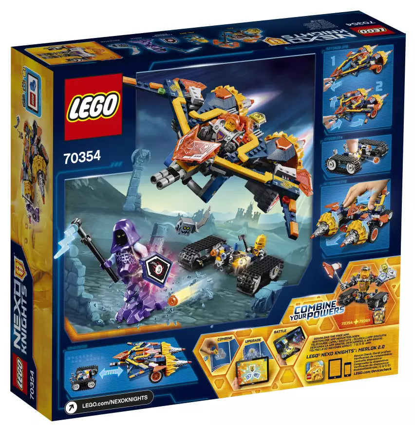 Box Rückansicht: LEGO Nexo Knights 70354 Axls Krawallmacher