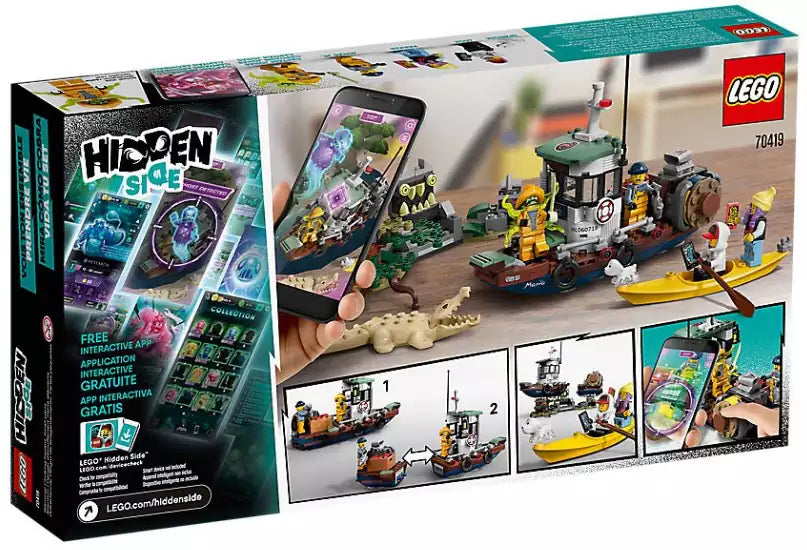 Box Rückansicht: LEGO Hidden Side 70419 Gekenterter Garnelenkutter
